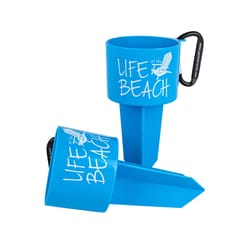 Geckobrands Blue Plastic 8 in. H X 4.5 in. W Beverage Holder Stake