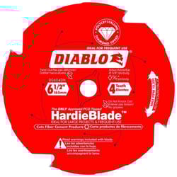 Diablo HardieBlade 6-1/2 in. D X 5/8 in. PCD Fiber Cement Blade 4 teeth 1 pk