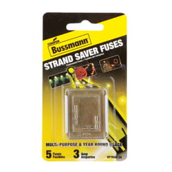 Bussmann 3 amps Glass Tube Fuse 5 pk