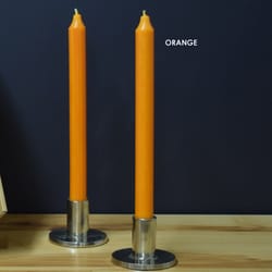 Kiri Tapers Orange Unscented Scent Taper Candle