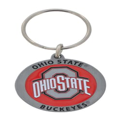 HILLMAN NCAA Tempered Steel Red Split Ring Keychain