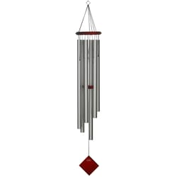 Woodstock Chimes Brown/Silver Aluminum/Wood 54 in. Wind Chime