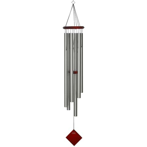 Woodstock Chimes Signature Collection Brown/Silver Aluminum/Wood 54 in.  Wind Chime