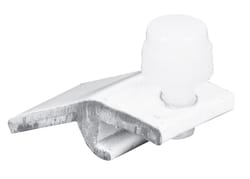 Prime-Line Mill White Extruded Aluminum Panel Clip For 5/16 inch 4 pk