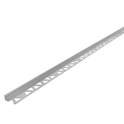 M-D Building Products 0.365 in. H X 1.125 in. W X 96 in. L Prefinished Mill Aluminum Tile Edge