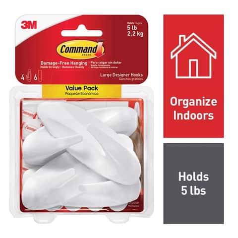 3M Command White Utility Hooks 5 lb 3 pk - Ace Hardware