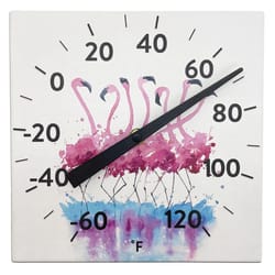 Taylor 120 deg Flamingo Thermometer 8 in. L X 8 in. W White