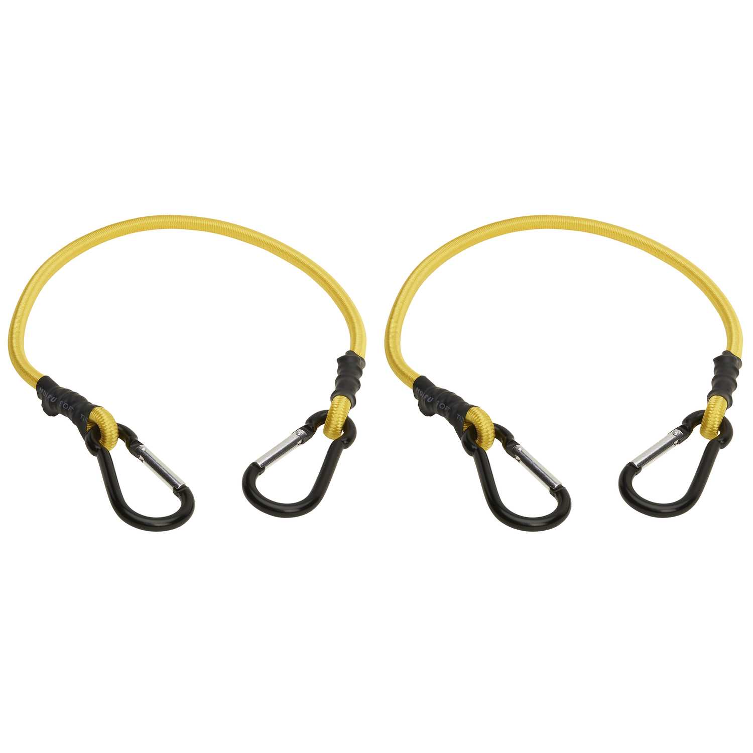 Keeper Yellow Carabiner Style Bungee Cord 24 in. L x 0.315 in. 1 pk