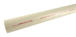 Charlotte Pipe Schedule 40 PVC Pipe 1/2 in. D X 5 ft. L Plain End 600 psi