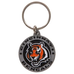 HILLMAN NFL Nickel-Plated Steel Multicolored Split Ring Keychain