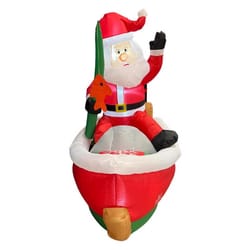 Celebrations 5 ft. Fishing Santa Inflatable