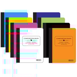 Bazic Products 9-3/4 in. W X 7-1/2 in. L College Ruled Stitched Assorted Poly Cover Composition Book