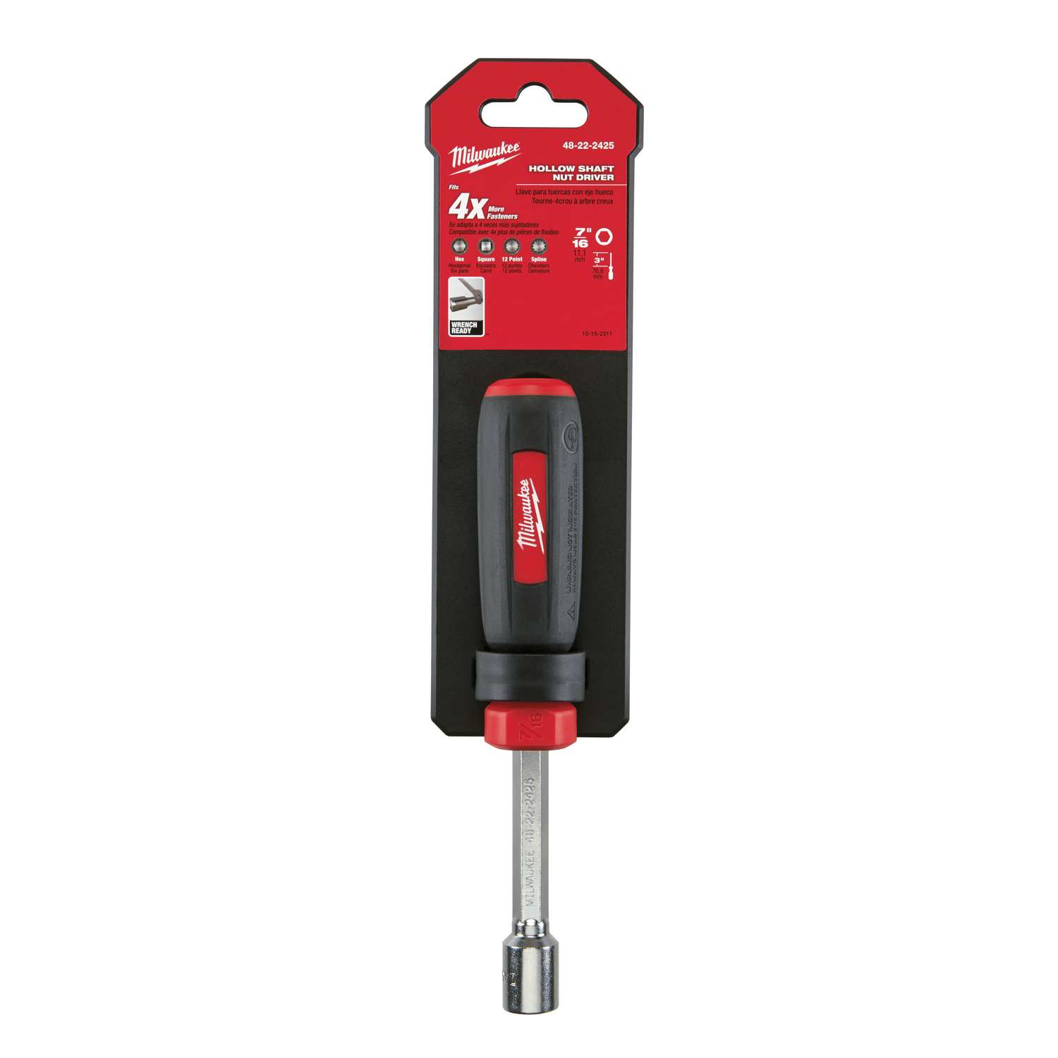 Milwaukee 7/16 in. SAE Hollow Shaft Nut Driver 7 in. L 1 pc Ace Hardware
