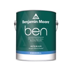 Benjamin Moore Ben Eggshell White Paint and Primer Interior 1 gal