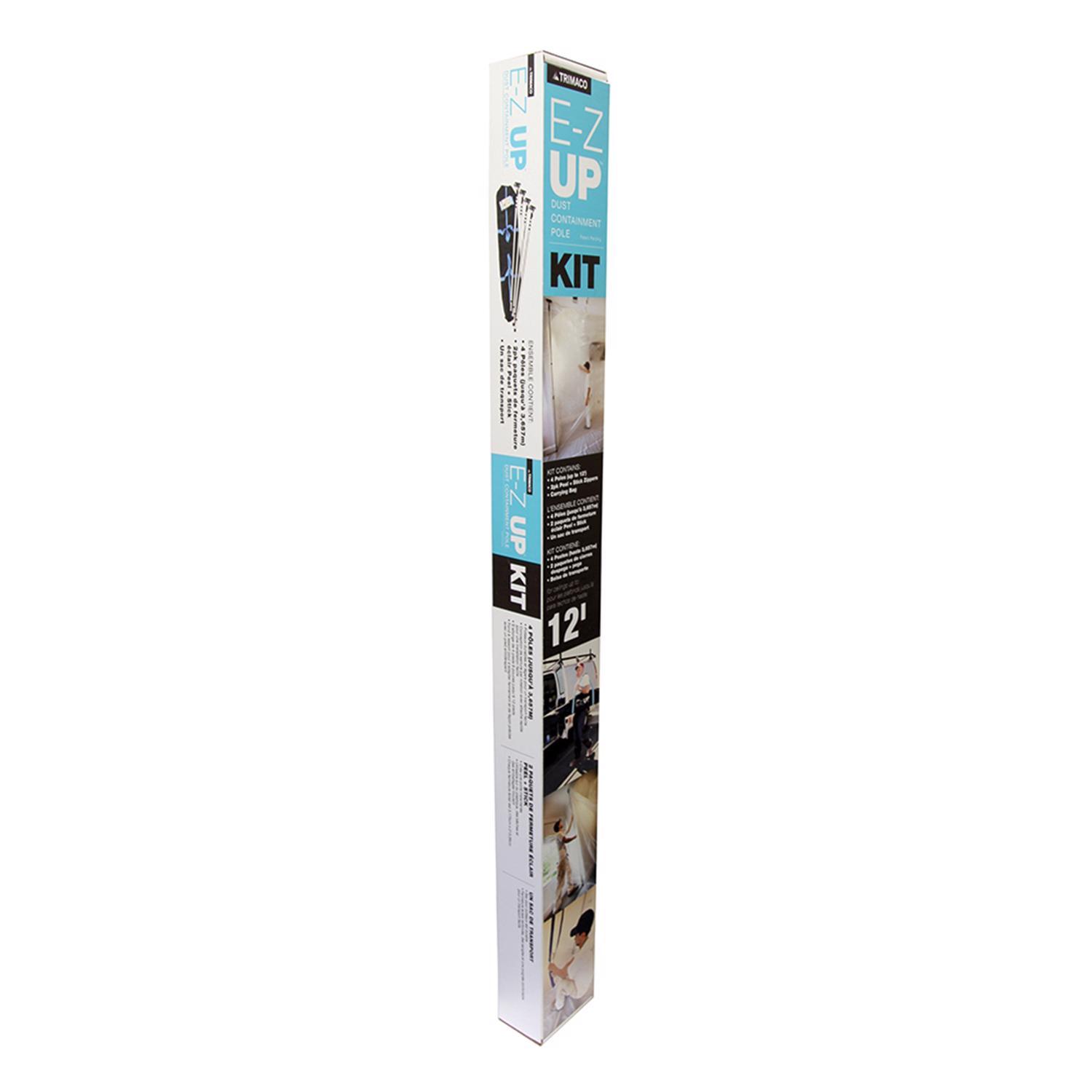Trimaco E-Z Up 12 ft. L Black/Silver Dust Containment Pole