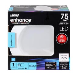Feit Enhance White 4 in. W LED Dimmable Recessed Downlight 10.3 W