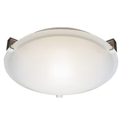 Bel Air Lighting Neptune 4 in. H X 12 in. W X 12 in. L Brushed Nickel White Ceiling Fixture