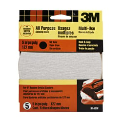 3M 5 in. Aluminum Oxide Hook and Loop Sanding Disc 80 Grit Medium 5 pk