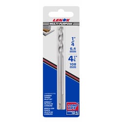 Lenox 108 mm Carbide Tipped 4-1/4 in. L X 1/4 in. D Hole Saw Pilot Bit