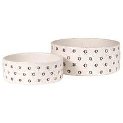 Pet Shop by Fringe Studio White Ceramic 3.25 cups Pet Bowl For Dogs