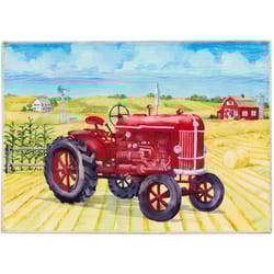 Olivia's Home 22 in. W X 32 in. L Multi-Color Tractor Polyester Accent Rug