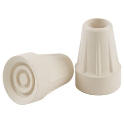 Shepherd Hardware Rubber Crutch Tips White Round 2 pk