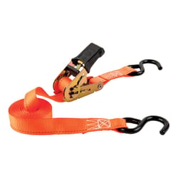 Keeper 1 in. W X 13 ft. L Black/Orange Ratchet Tie Down Strap 400 lb 1 pk