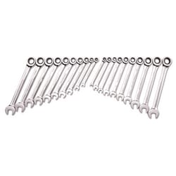 GEARWRENCH 12 Point Metric and SAE Ratcheting Combination Wrench Set 20 pc