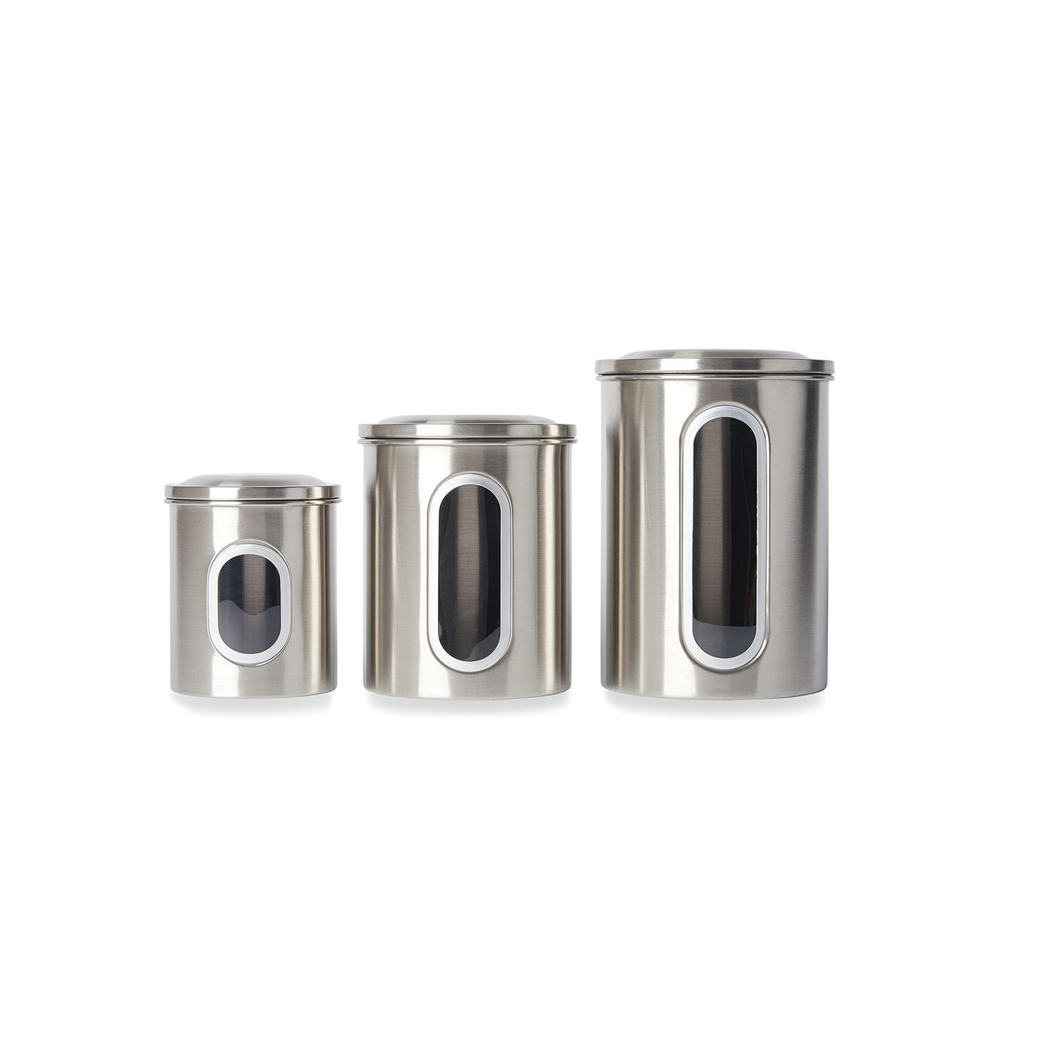 Fox Run Silver Canister Set 3 pk Sansujyuku sansujyuku.com