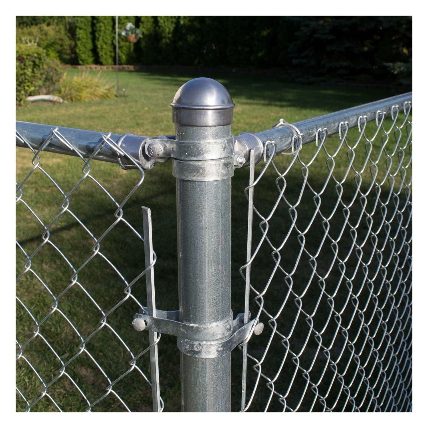 Aluminum chain link 2024 fence post