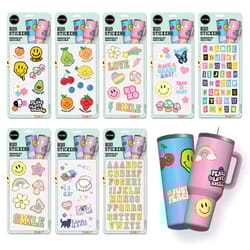 H20 Flask Sticker Sheets Multicolored