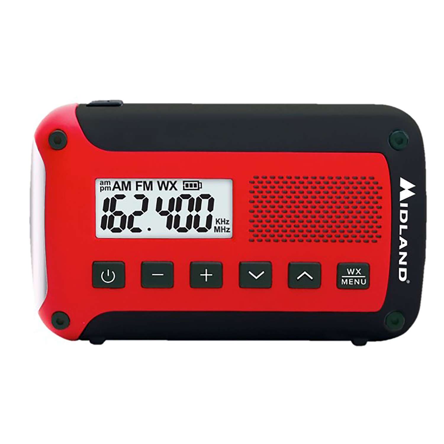 Midland Radio Red Emergency Weather Radio Digital Battery Operated