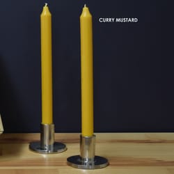 Kiri Tapers Curry - Mustard Unscented Scent Taper Candle