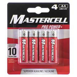 Mastercell Pro Power AA Alkaline Batteries 4 pk Carded