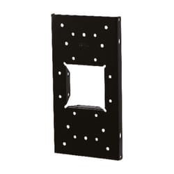 Architectural Mailboxes Black Steel Mailbox Mounting Board .060 Ga. 12.875 in. L