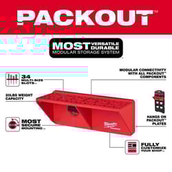 Milwaukee PACKOUT SHOP STORAGE Garage Organizer Screwdriver Rack Black/Red