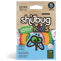 Shubug Organic Mosquito Repellent Bracelet Coil For Mosquitoes/Other Flying Insects 5 pk