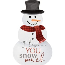 P. Graham Dunn Multicolored I Love You Snow Much Sign 4.5 in.