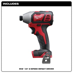 Milwaukee M18 18 V 1/4 in. Cordless Brushed Impact Driver Tool Only