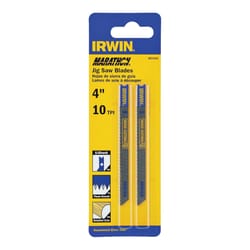 Irwin Marathon 4 in. Carbon Steel U-Shank Jig Saw Blade 10 TPI 2 pk