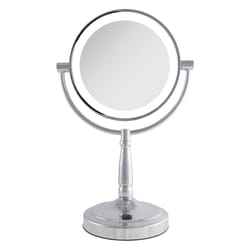 Zadro Next Generation 5.5 in. H X 5.5 in. W LED Vanity Mirror Chrome Silver