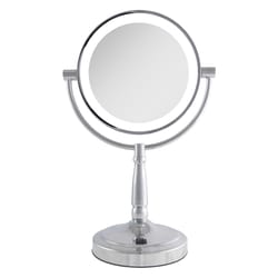 Zadro Next Generation 5.5 in. H X 5.5 in. W LED Vanity Mirror Chrome Silver