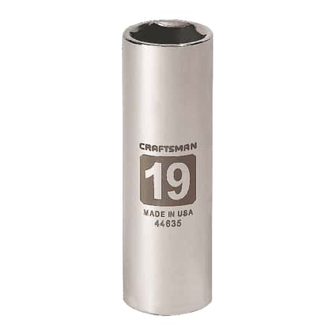 Craftsman 19 mm Metric Deep Socket, 1/2 in. Drive, 6 Point