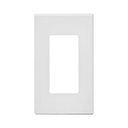 Leviton Decora Plus White 1 gang Polycarbonate Decorator Screwless Wall Plate 1 pk