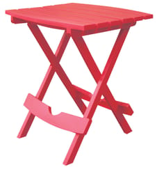 Adams Quik-Fold Cherry Red Rectangular Resin Folding Side Side Table