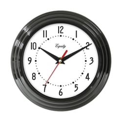 La Crosse Technology 8 in. L X 1.6 in. W Indoor Vintage Analog Wall Clock Glass/Plastic Black