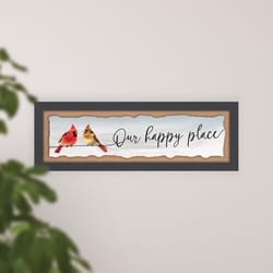 P. Graham Dunn 9.75 in. H X 0.75 in. W X 29.5 in. L Multicolored MDF Our Happy Place Wall Decor