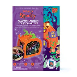 Box Candiy Spooky Pumpkin Lantern Scratch Art Set 16 pk