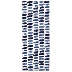 Simple Spaces 21 in. W X 54 in. L Multi-Color Mediterranean Blues Polyester Accent Rug