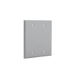 Bell Square Aluminum 2 gang 4.5 in. H X 4.5 in. W Weatherproof Cover